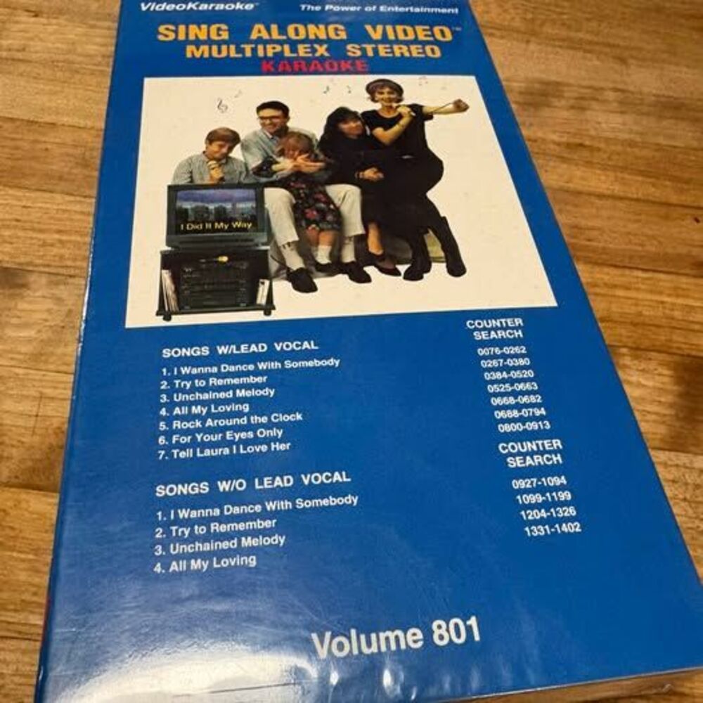 Vintage Karaoke classic songs on vhs tape